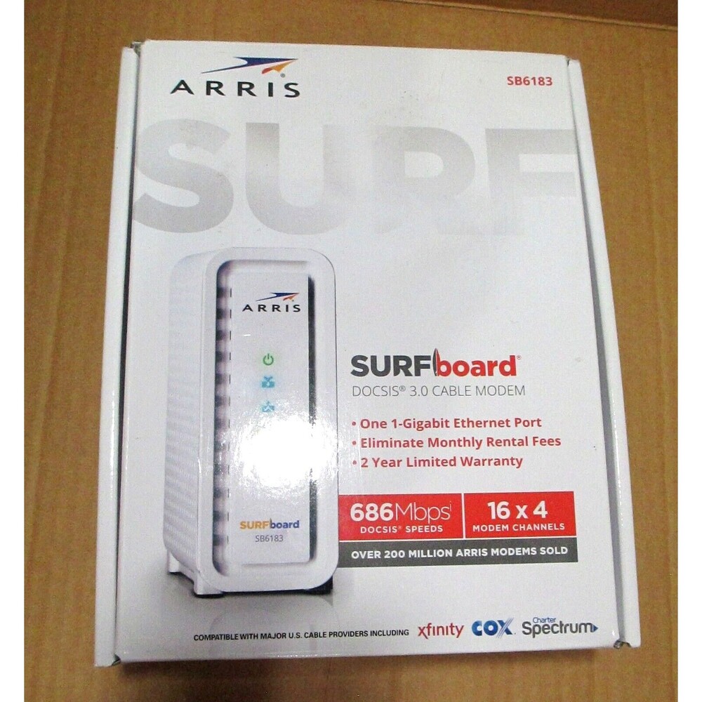 ARRIS SURFboard SB6183 DOCSIS 3.0 10 Cable Modem NEW TESTED
